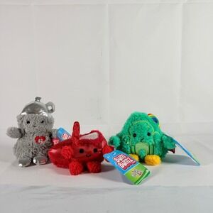 BumBumz Plush Wizard of Oz Set of 3 New Tin Man Ruby Slipper Emerald City